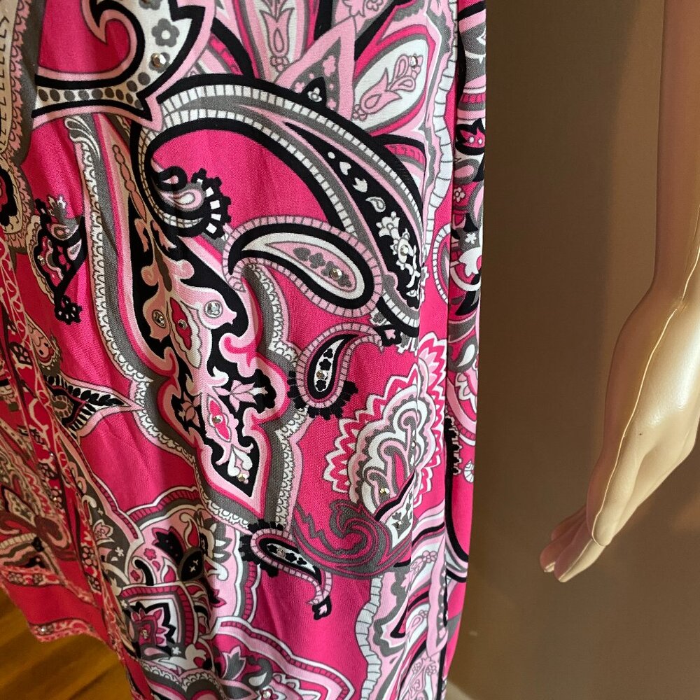 INC. Paisley Sleeveless Studded Dress Size PS - Picture 3 of 8